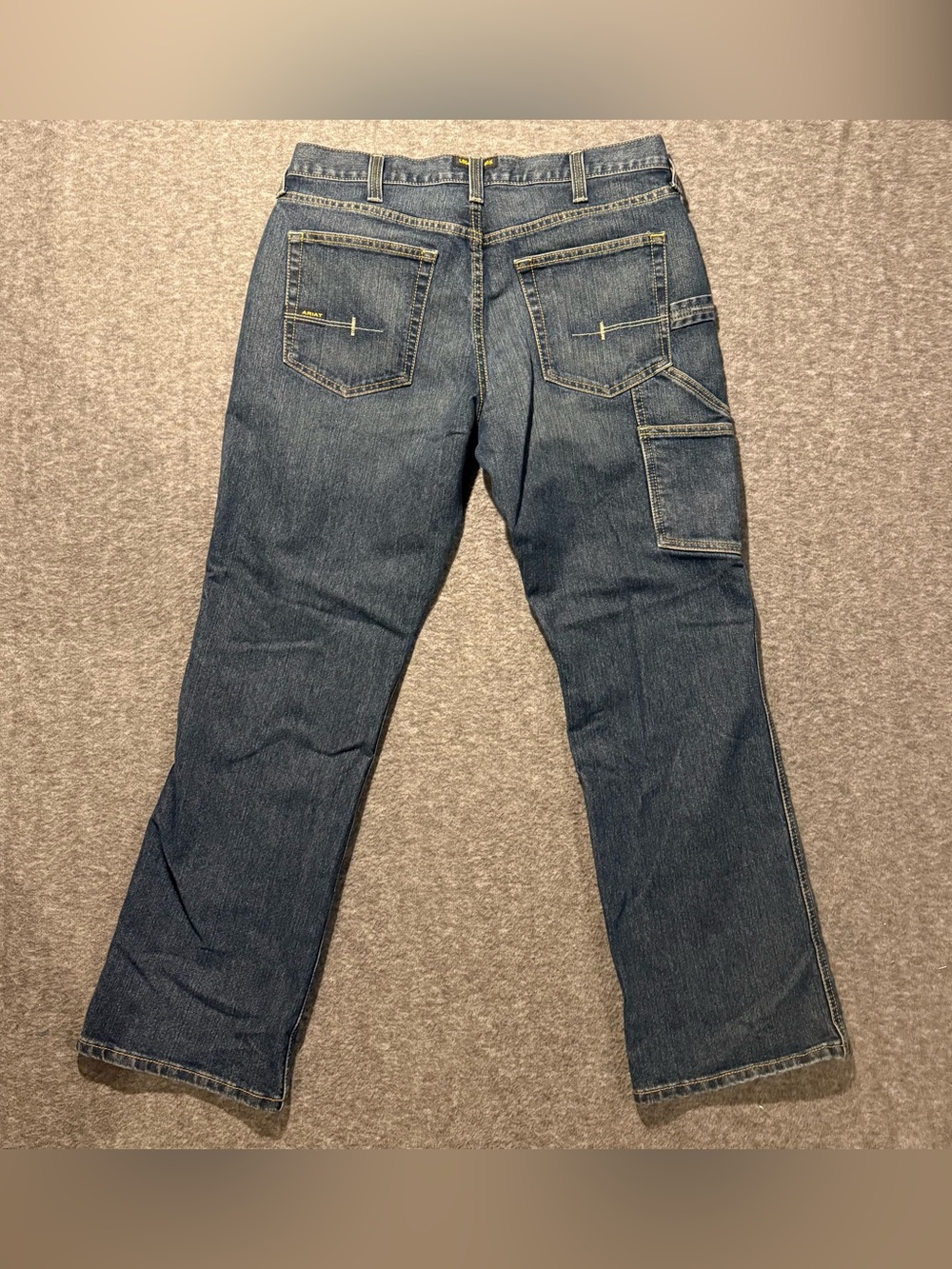 Ariat Rebar M4 Relaxed Boot Jeans Mens 33x32 blue stretch Workhorse Carpenter